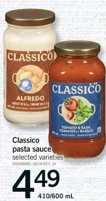 Fortinos CLASSICO PASTA SAUCE, 410/600 ML offer