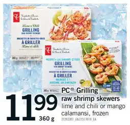 Fortinos PC GRILLING RAW SHRIMP SKEWERS, 360G offer