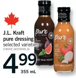 Fortinos J.L. KRAFT PURE DRESSING, 3.55 ML offer