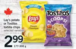 Fortinos LAY'S POTATO OR TOSTITOS TORTILLA CHIPS, 177-300 g offer