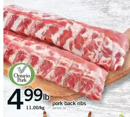 Fortinos PORK BACK RIBS offer