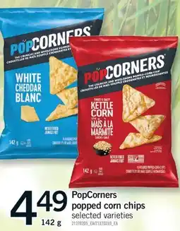 Fortinos POPCORNERS POPPED CORN CHIPS, 142 G offer