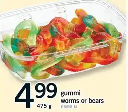 Fortinos GUMMI WORMS OR BEARS, 475 G offer