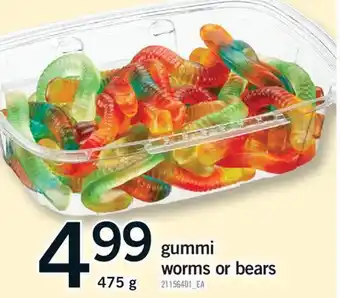 Fortinos GUMMI WORMS OR BEARS, 475 G offer