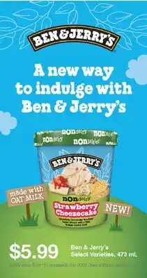 Fortinos BEN & JERRY'S, 473 ML offer