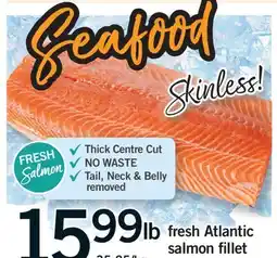Fortinos FRESH ATLANTIC SALMON FILLET, 35.25/KG offer