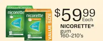 Fortinos NICORETTE GUM, 160-210' S offer