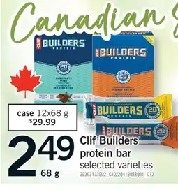 Fortinos CLIF BUILDERS PROTEIN BAR, 68 G offer
