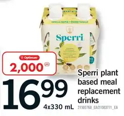 Fortinos SPERRI PLANT BASED MEAL REPLACEMENT DRINKS, 4X330 ML offer