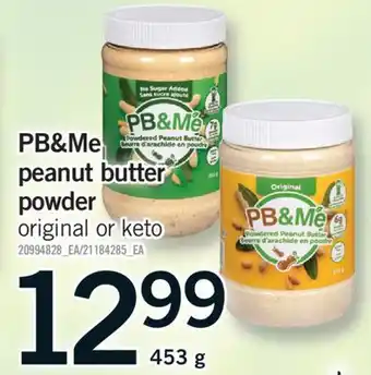 Fortinos PB & ME PEANUT BUTTER PEANUT BUTTER POWDER POWDER, 453 G offer