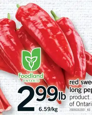 Fortinos red sweet long peppers offer