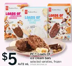 Fortinos PC LOADS OF LOADS OF ICE CREAM BARS, 4X72 ML offer