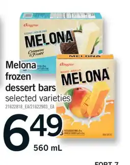 Fortinos MELONA FROZEN DESSERT BARS, 560 ML offer