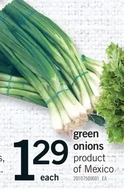 Fortinos GREEN ONIONS offer