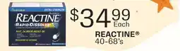 Fortinos REACTINE , 40-68'S offer