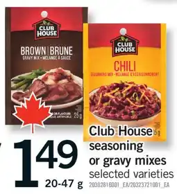 Fortinos CLUB HOUSE SEASONING OR GRAVY MIXES, 20-47 G offer
