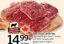 Fortinos BEEF CHUCK SHORT RIBS offer