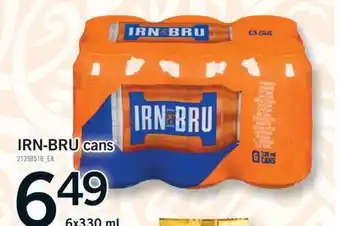 Fortinos IRN-BRU CANS, 6X330 ML offer