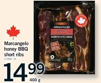 Fortinos MARCANGELO HONEY BBQ SHORT RIBS, 400 g offer