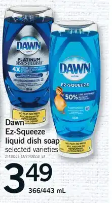 Fortinos DAWN EZ-SQUEEZE LIQUID DISH SOAP, 366/443 ML offer