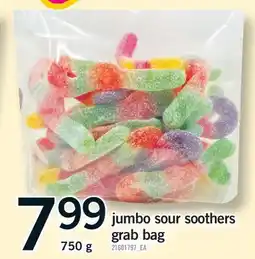 Fortinos JUMBO SOUR SOOTHERS GRAB BAG, 750 G offer
