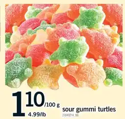 Fortinos SOUR GUMMI TURTLES, 4.99/LB offer