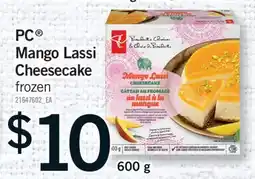 Fortinos PC MANGO LASSI CHEESECAKE, 600 G offer