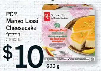 Fortinos PC MANGO LASSI CHEESECAKE, 600 G offer