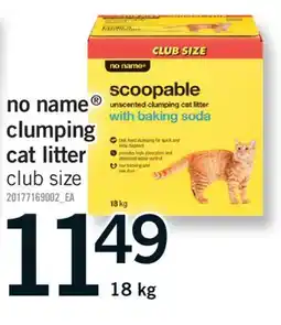Fortinos NO NAME CLUMPING CAT LITTER, 18 KG offer