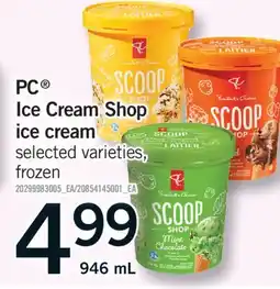 Fortinos PC ICE CREAM SHOP ICE CREAM, 946 ML offer