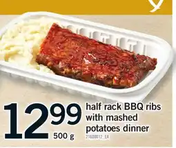 Fortinos HALF RACK BBQ RIBS WITH MASHED POTATOES, 500 G offer