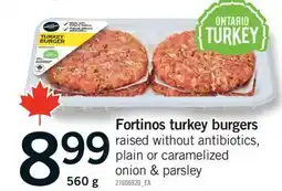 Fortinos FORTINOS TURKEY BURGERS, 560 G offer