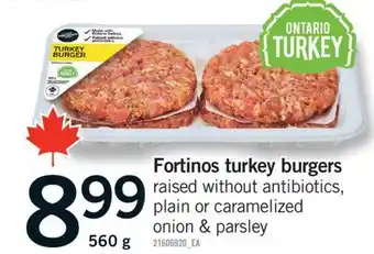 Fortinos FORTINOS TURKEY BURGERS, 560 G offer