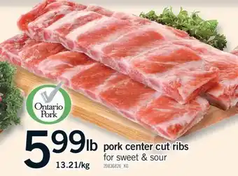 Fortinos PORK CENTER CUT RIBS offer