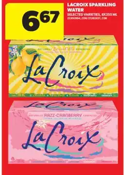 Real Canadian Superstore LACROIX SPARKLING WATER, 8X355 ML offer