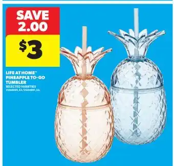Real Canadian Superstore LIFE AT HOME PINEAPPLE TO-GO TUMBLER offer