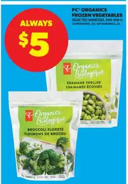 Real Canadian Superstore PC ORGANICS FROZEN VEGETABLES, 300-500 G offer