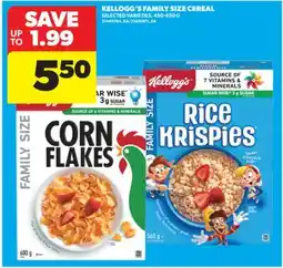Real Canadian Superstore KELLOGG'S FAMILY SIZE CEREAL, 450-650 G offer