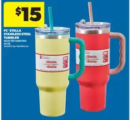 Real Canadian Superstore PC STELLA STAINLESS STEEL TUMBLER, 40 OZ offer