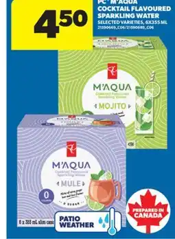 Real Canadian Superstore PC M'AQUA COCKTAIL FLAVOURED SPARKLING WATER, 6X355 ML offer