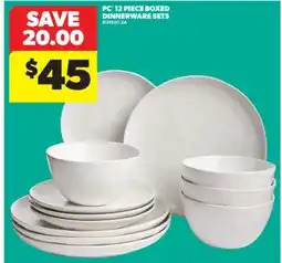 Real Canadian Superstore PC 12 PIECE BOXED DINNERWARE SETS offer