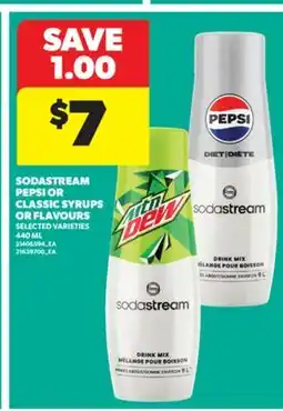 Real Canadian Superstore SODASTREAM PEPSI OR CLASSIC SYRUPS OR FLAVOURS, 440 ML offer