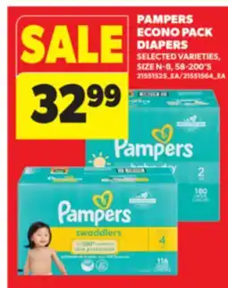 Real Canadian Superstore PAMPERS ECONO PACK DIAPERS, 58-200'S offer