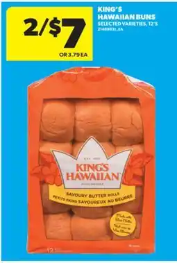 Real Canadian Superstore KING'S HAWAIIAN BUNS, 12'S offer
