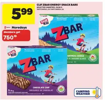 Real Canadian Superstore CLIF ZBAR ENERGY SNACK BARS, 5X36 G offer