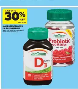 Real Canadian Superstore JAMIESON VITAMINS OR SUPPLEMENTS offer