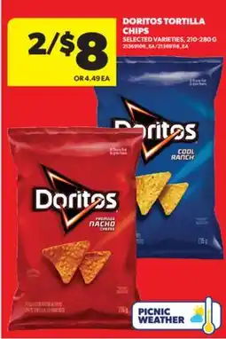 Real Canadian Superstore DORITOS TORTILLA CHIPS, 210-280 G offer