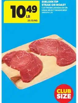 Real Canadian Superstore SIRLOIN TIP STEAK OR ROAST offer