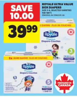 Real Canadian Superstore ROYALE ULTRA VALUE BOX DIAPERS, 108-180' S offer