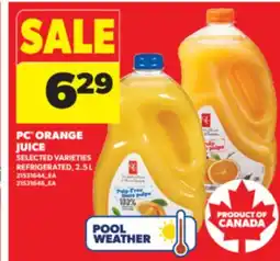Real Canadian Superstore PC ORANGE JUICE, 2.5 L offer